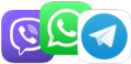 Call via Viber, WhatsApp, Telegram Viber, WhatsApp, Telegram